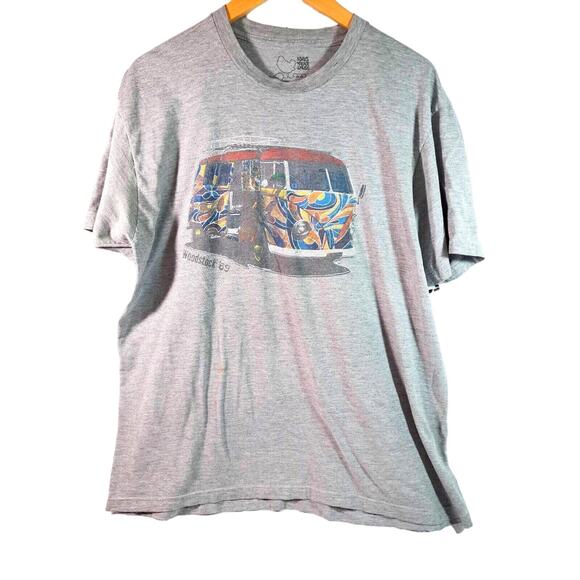 Woodstock Graphic Tee Vintage Retro T-shirt Volkswagen Van Unisex Size XL XXL - Picture 1 of 7